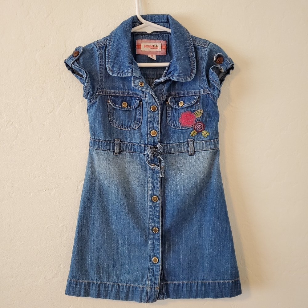 Embroidered Vintage denim dress